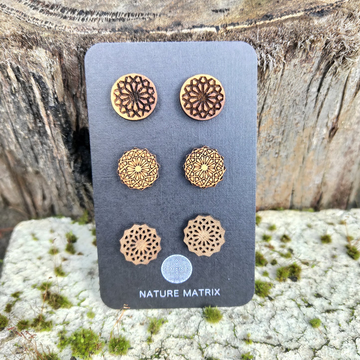 Geometric Studs 3 Pairs