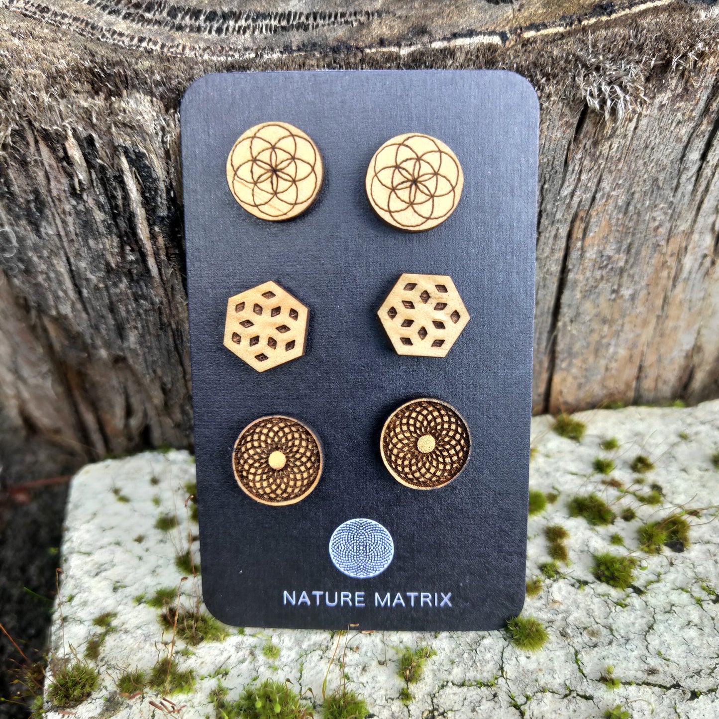 Geometric Studs 3 Pairs