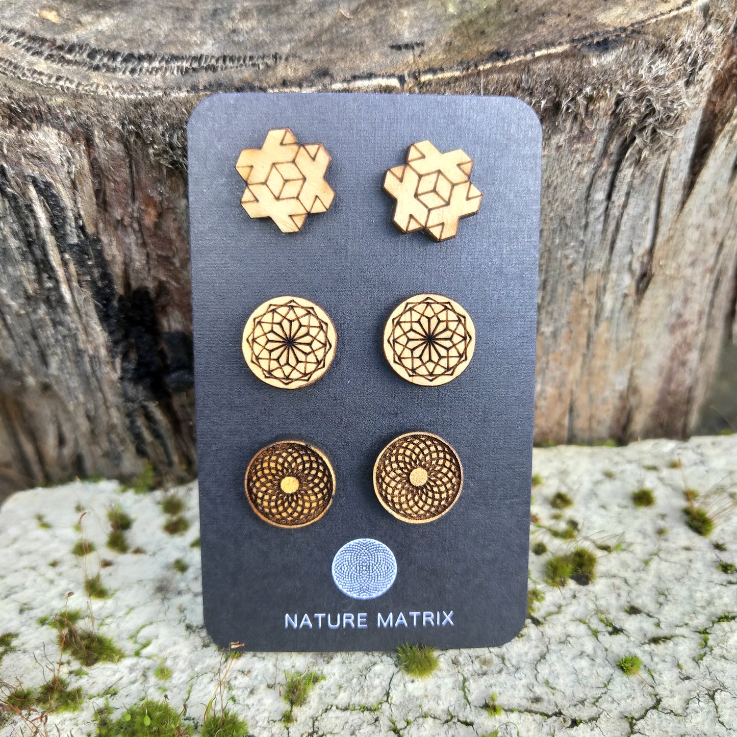 Geometric Studs 3 Pairs