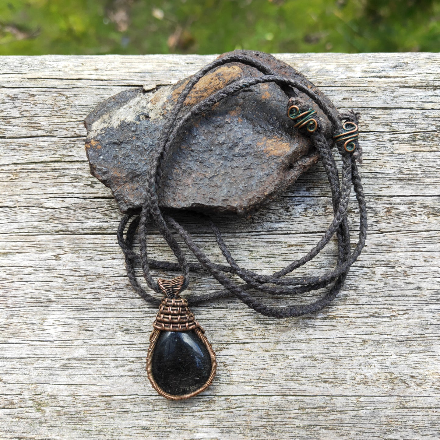 Copper Wrapped Rutile Quartz Necklace