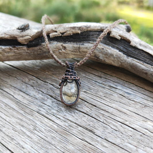 Copper Wrapped Citrine Necklace